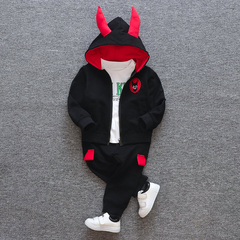 New products Baby clothes Children's clothing suit  Cotton products for Boys  Three-piece sets Spring and autumn Kids sets