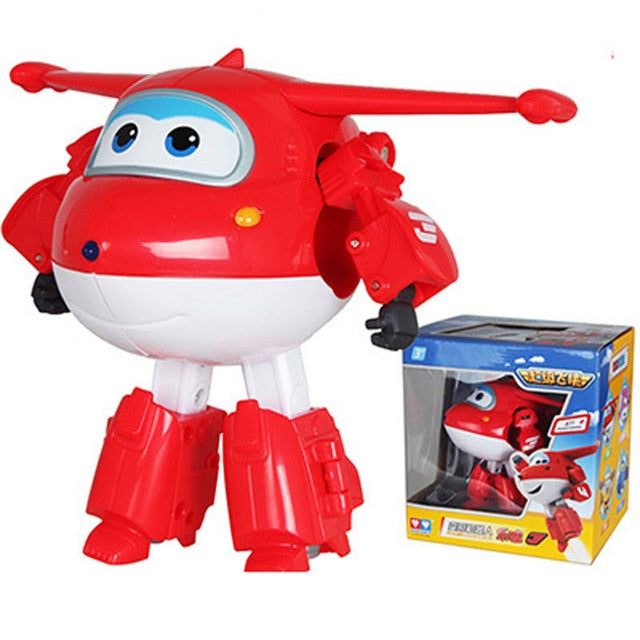 Big!!!15cm ABS Super Wings Deformation Airplane Robot Action Figures Super Wing Transformation toys for children gift Brinquedos