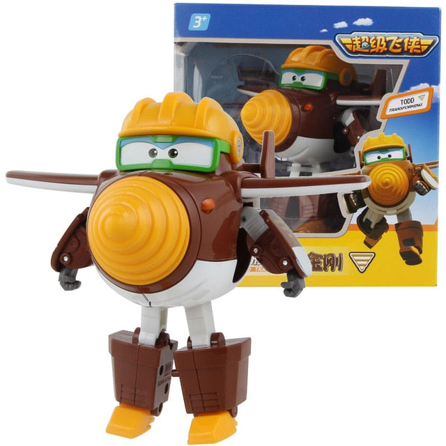 Big!!!15cm ABS Super Wings Deformation Airplane Robot Action Figures Super Wing Transformation toys for children gift Brinquedos