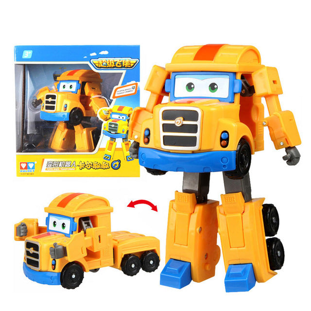 Big!!!15cm ABS Super Wings Deformation Airplane Robot Action Figures Super Wing Transformation toys for children gift Brinquedos