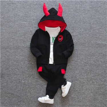 New products Baby clothes Children's clothing suit  Cotton products for Boys  Three-piece sets Spring and autumn Kids sets