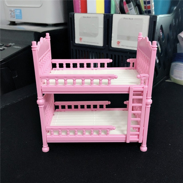 2020 New Fashion Barbies Doll Crib Double Bed Cute Children's Toy Accessories Best Gift for Girls Barbies Plastic Gadget