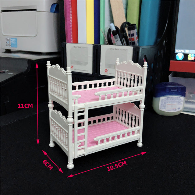 2020 New Fashion Barbies Doll Crib Double Bed Cute Children's Toy Accessories Best Gift for Girls Barbies Plastic Gadget