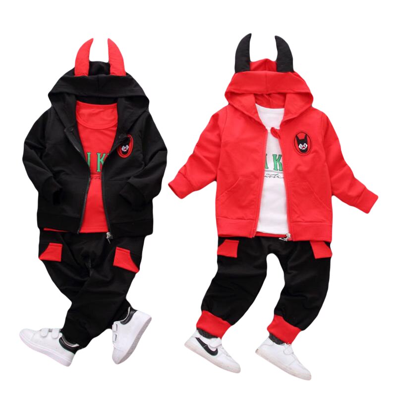 2019 New products Fashion  Children's clothing suit  Cotton products for Boys  Three-piece set Spring and autumn Kids set