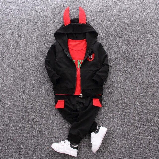 2019 New products Fashion  Children's clothing suit  Cotton products for Boys  Three-piece set Spring and autumn Kids set