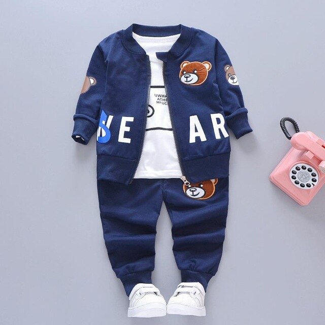 2019 New Baby Girls clothes Children's clothing suit Cotton products for Boys Three-piece sets Spring and autumn Kids sets 0-4Y