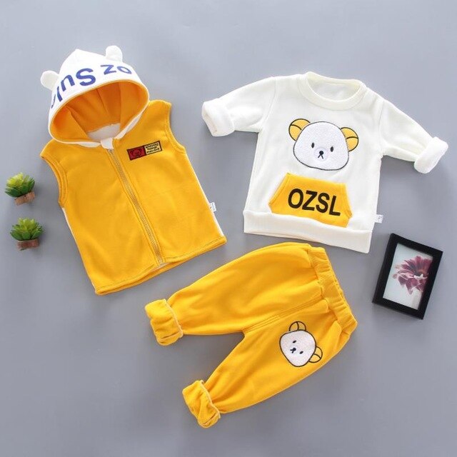 2019 New Baby Girls clothes Children's clothing suit Cotton products for Boys Three-piece sets Spring and autumn Kids sets 0-4Y