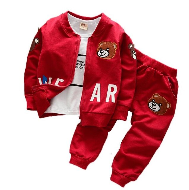 2019 New products Fashion  Children's clothing suit  Cotton products for Boys  Three-piece set Spring and autumn Kids set