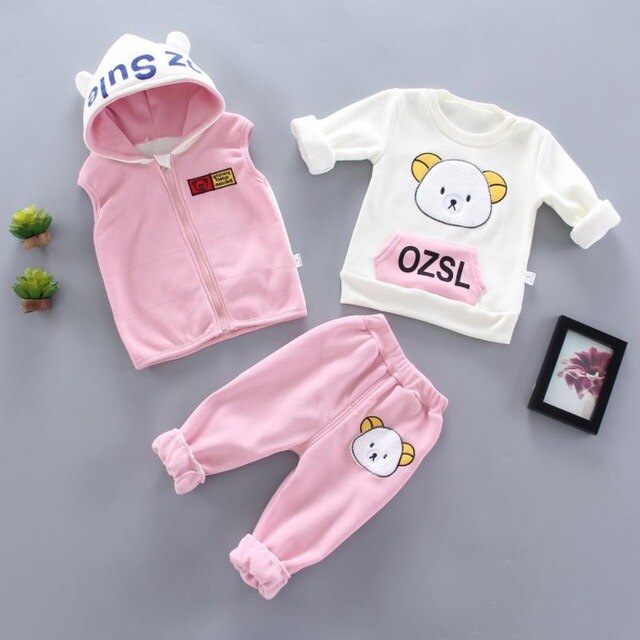 2019 New products Fashion  Children's clothing suit  Cotton products for Boys  Three-piece set Spring and autumn Kids set