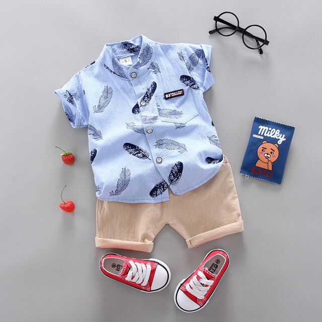 Boy Clothing Casual  Baby Girl's Summer Clothes   Set Sports shirt+ Shorts Suits  Clothes Cotton products Kids clothes
