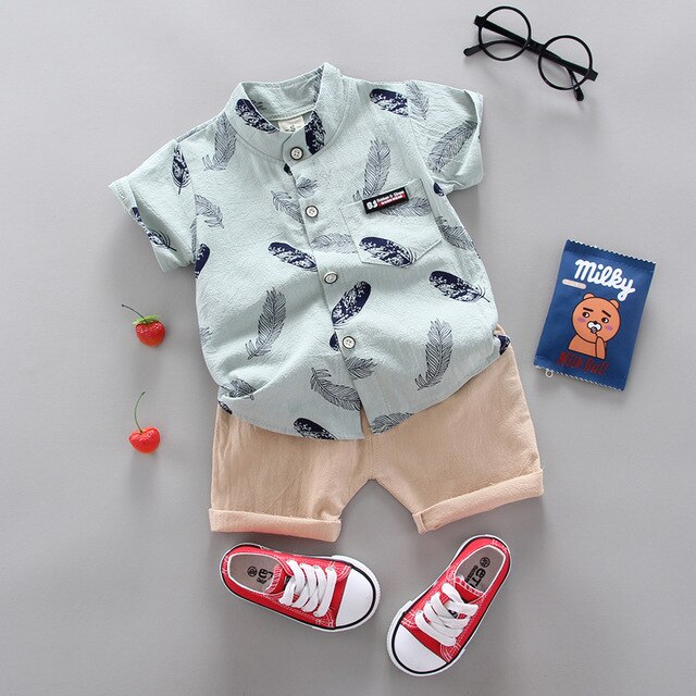 Boy Clothing Casual  Baby Girl's Summer Clothes   Set Sports shirt+ Shorts Suits  Clothes Cotton products Kids clothes