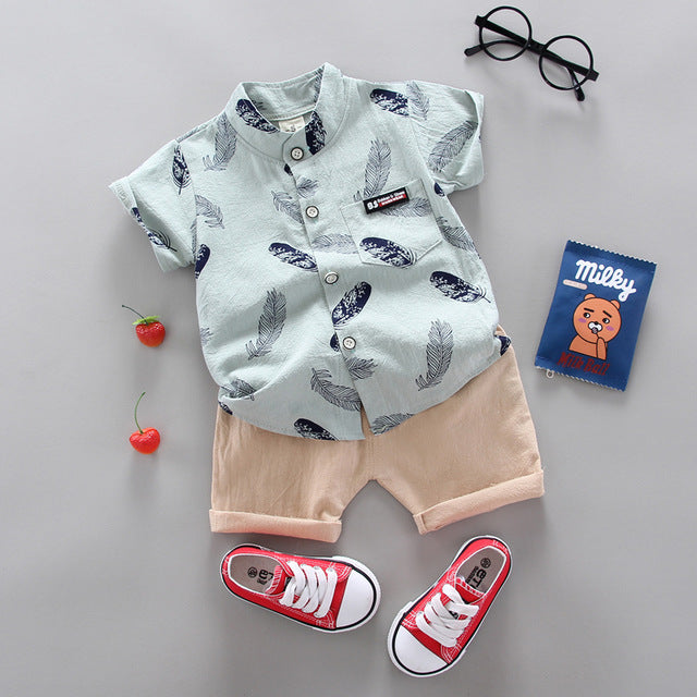 Boy Clothing Casual  Baby Girl's Summer Clothes   Set Sports shirt+ Shorts Suits  Clothes Cotton products Kids clothes