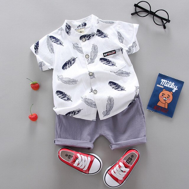 Boy Clothing Casual  Baby Girl's Summer Clothes   Set Sports shirt+ Shorts Suits  Clothes Cotton products Kids clothes