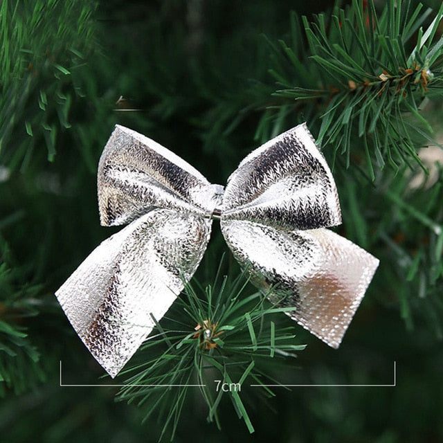 12pcs Pretty Gold Bowknots Christmas